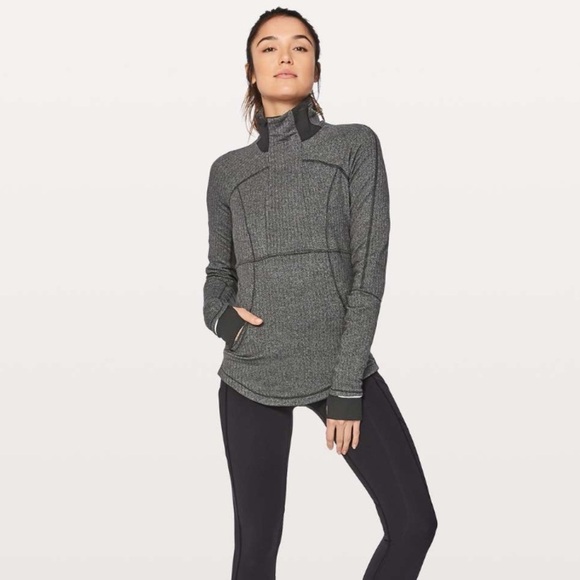 Lululemon Base Runner 1/2 Zip
Heathered Herringbone Heathered Black W3B82S
Sz 8 - Picture 2 of 8